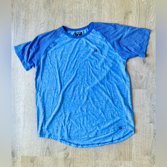 Hurley Heather Blue Raglan Tee Men's XL - Picture 1 of 8